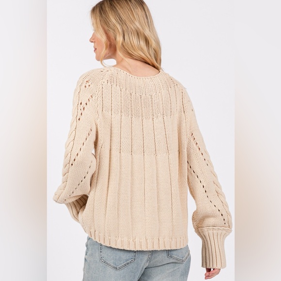 SAGE + FIG Cable-Knit Long Sleeve Sweater👡🆕 - Picture 2 of 5